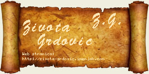 Života Grdović vizit kartica